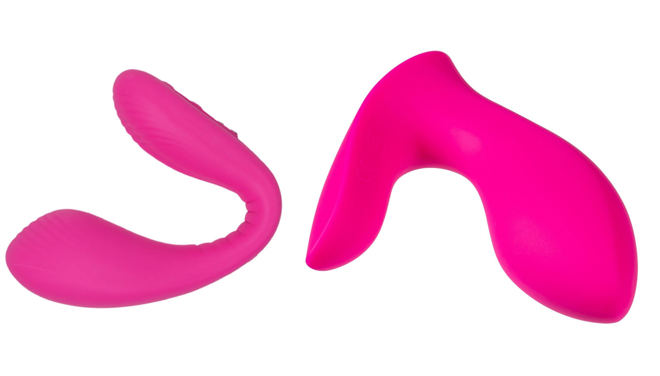 Comparison of Lovense Dolce next to Lovense Flexer vibrator