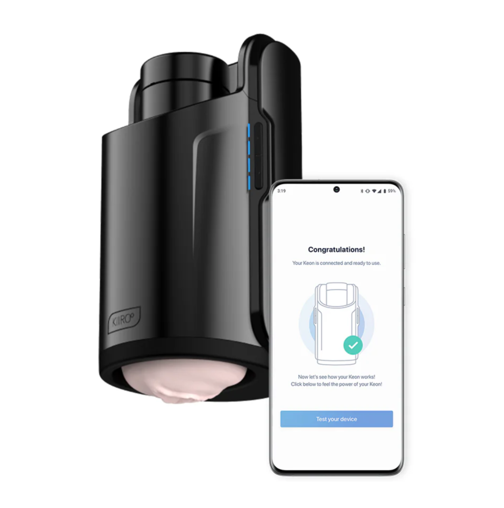 Kiiroo Keon being controlled via smartphone app