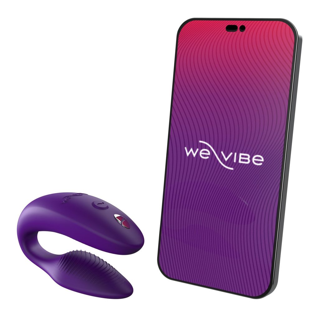 Screenshot of the We-Vibe app showing the control interface for the Sync 2