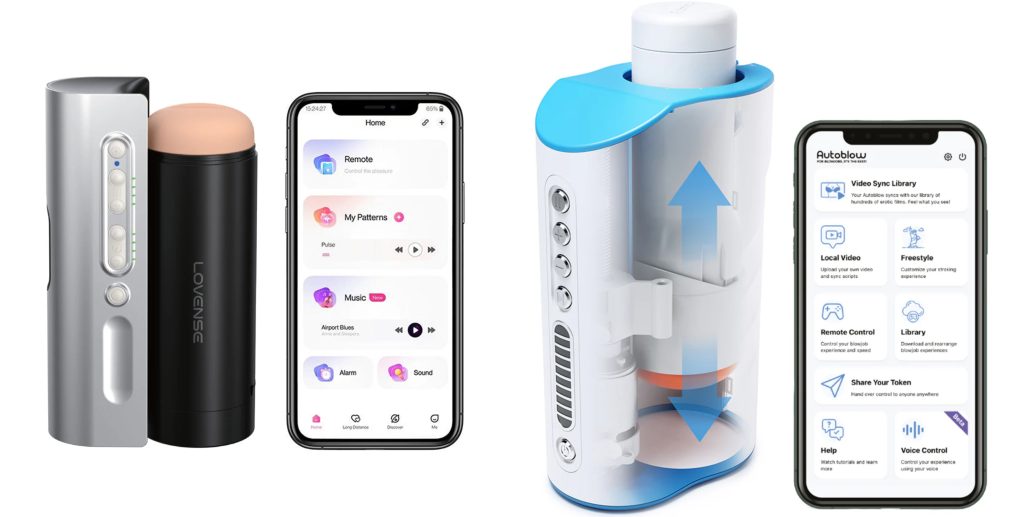 Side by side comparison of Lovense Solace Pro vs Autoblow ai Ultra
