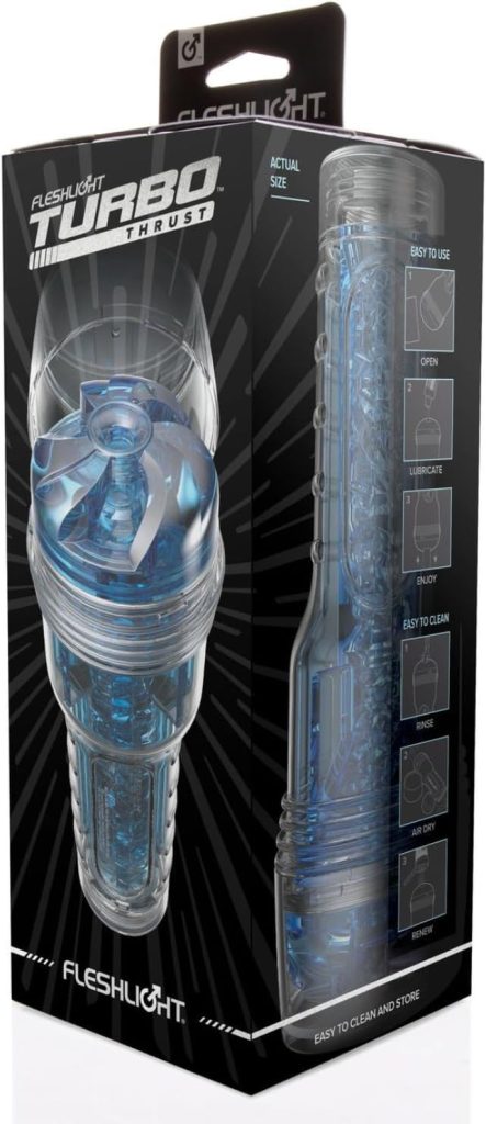 Fleshlight Turbo Thrust showing its unique three-point entry system