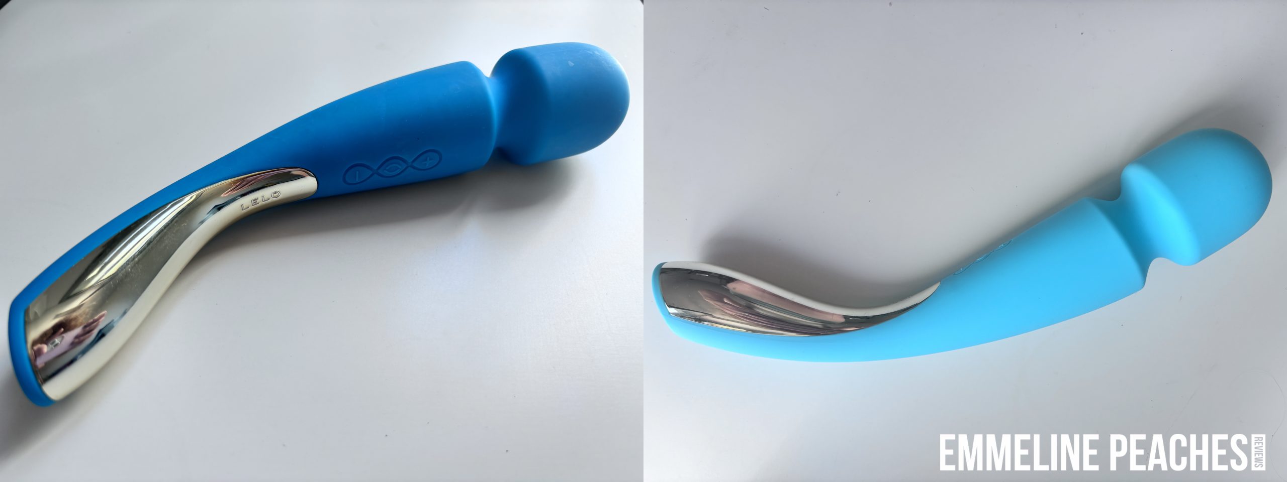 Lelo Smart Wand 2 in Medium and Large sizes side by side for size comparison